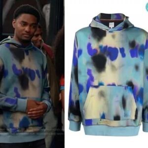 Paul Smith Mens Gents Ink Spill Tie-dye Print Hoodie Sz XL